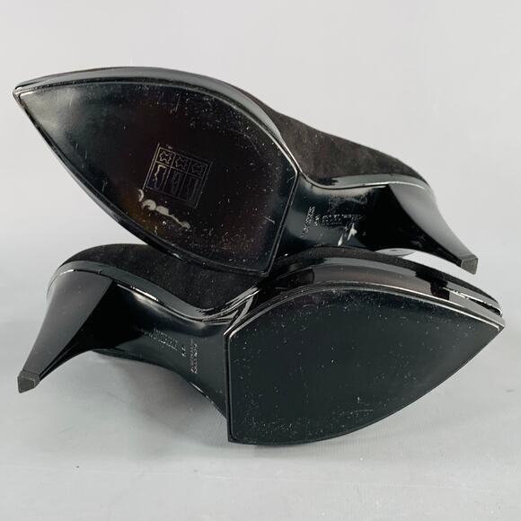 GIANFRANCO FERRE Size 9 Black Suede Platform Pumps - Picture 6 of 10